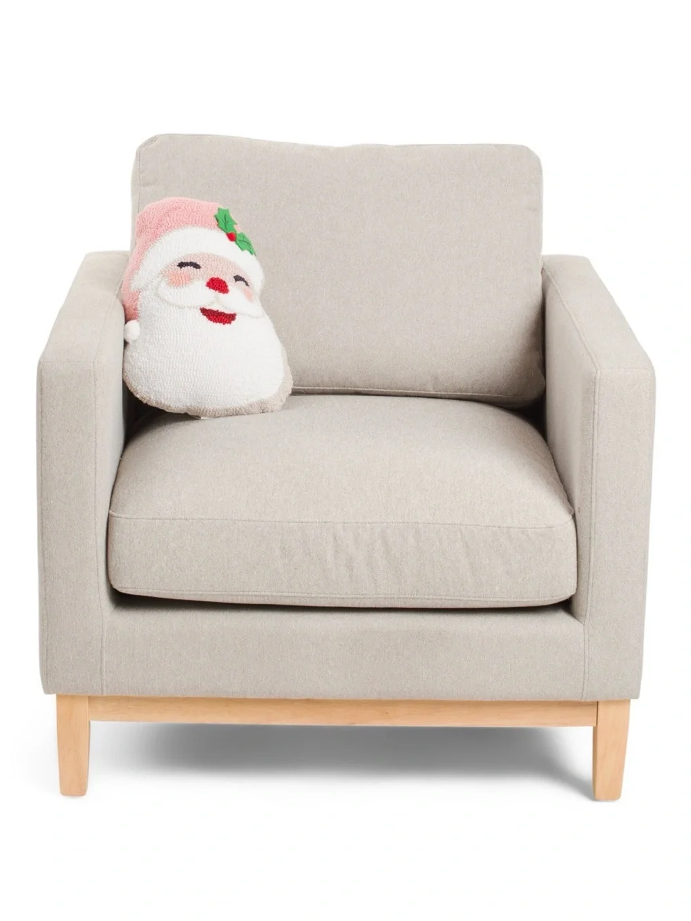 PEKING HANDICRAFT SANTA HOOKED PILLOW - NEW WITH TAGS